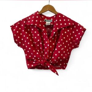 Red Polka Dot Blouse